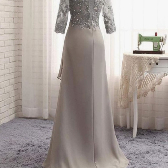 Formal Evening Mother of the Bride Mother of the Groom Dress Grape color - Picture 6 of 8